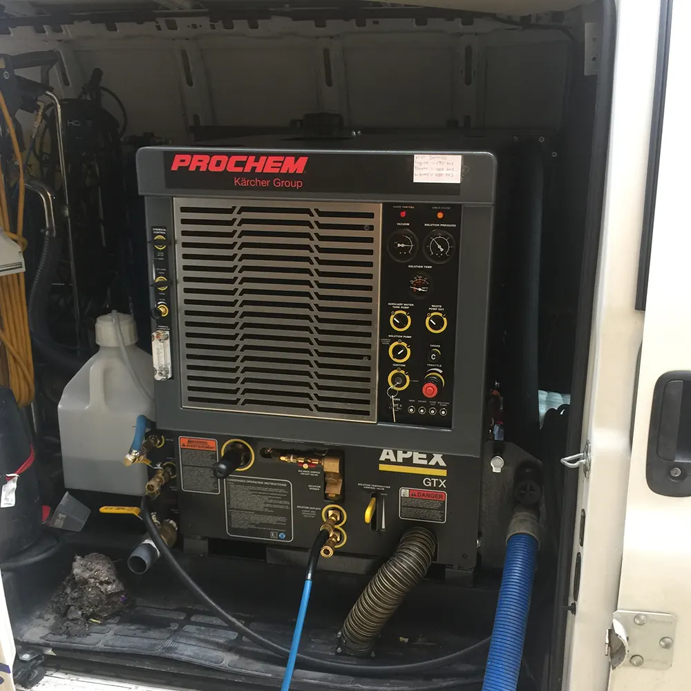Our truck-mounted hot-water extraction unit Our truck-mounted hot-water extraction unit